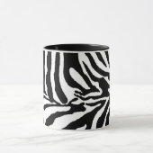 Zwart wit zebrapatroon wilde safari dieren mok (Midden)