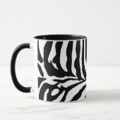 Zwart wit zebrapatroon wilde safari dieren mok (Links)