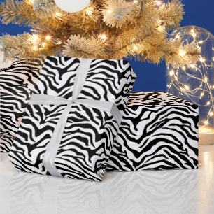 Zwart-wit zebraprint cadeaupapier