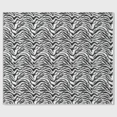 Zwart-wit zebraprint cadeaupapier (Vlak)