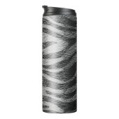 Zwart-wit zebraprint glamorously chic thermosbeker (Geroteerd rechts)