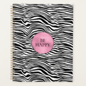 Zwart-wit zebraprint planner (Voorkant)