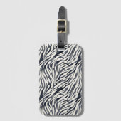 Zwart-wit zebraprintpatroon bagagelabel (Voorkant (verticaal))