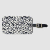 Zwart-wit zebraprintpatroon bagagelabel (Voorkant (horizontaal))