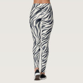 Zwart-wit zebraprintpatroon leggings (Achterkant)