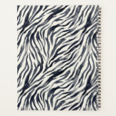 Zwart-wit zebraprintpatroon planner (Achterkant)