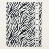 Zwart-wit zebraprintpatroon planner (Voorkant)