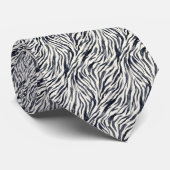 Zwart-wit zebraprintpatroon stropdas (Opgerold)