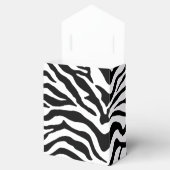 Zwart-wit zebrastreepprint bedankdoosjes (Geopend)