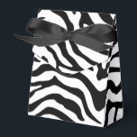 Zwart-wit zebrastreepprint bedankdoosjes<br><div class="desc">Dierprinten zijn klassiekers. Deze zwart-wit zebraprint is geweldig voor elegante feesten en evenementen.</div>