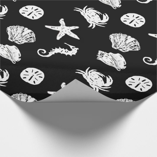 Zwart-wit Zee creaties Cadeaupapier (Hoek)