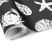 Zwart-wit Zee creaties Cadeaupapier (Rol Hoek)