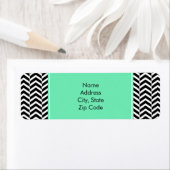 Zwart, wit Zee Schuimkavron Pattern Etiket (Insitu)