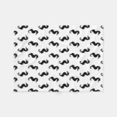 Zwart-wit zeepaardpatroon fleece deken (Voorkant (Horizontaal))