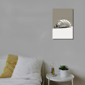 Zwart-wit zeeschelpen canvas afdruk