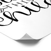 Zwart Wit Zegen Dit Kind Christelijk Kwekerij Poster (Hoek)