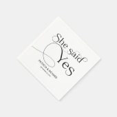 Zwart-wit zei ze: ja, feestdag servet (Hoek)