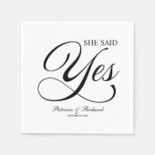 Zwart-wit zei ze: ja, feestdag servet (Voorkant)