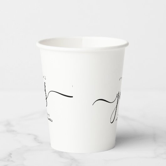 Zwart-wit zei ze ja Vrijgezellenfeest Papieren Bekers (Links)