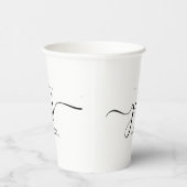 Zwart-wit zei ze ja Vrijgezellenfeest Papieren Bekers (Rechts)