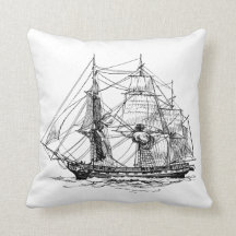 Zwart wit  zeilboot home decor