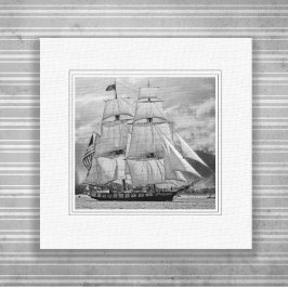Zwart Wit Zeilschip Schoener Canvas Afdruk