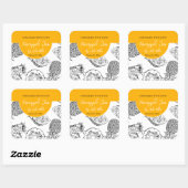 Zwart-wit Zelfgemaakt Ananas Jam Label (Vel)