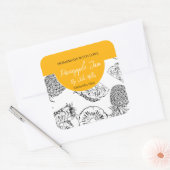 Zwart-wit Zelfgemaakt Ananas Jam Label (Envelop)