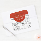 Zwart-wit Zelfgemaakt Apple Butter Label (Envelop)