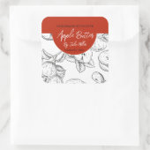 Zwart-wit Zelfgemaakt Apple Butter Label (Tas)