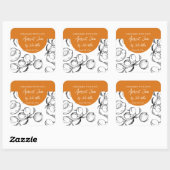 Zwart-wit Zelfgemaakt Apricot Jam Label (Vel)