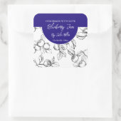 Zwart-wit Zelfgemaakt Blueberry Jam Label (Tas)
