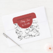Zwart-wit Zelfgemaakt Cherry Jam Label (Envelop)
