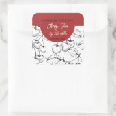 Zwart-wit Zelfgemaakt Cherry Jam Label (Tas)