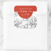 Zwart-wit Zelfgemaakt Cranberry Jam Label (Tas)