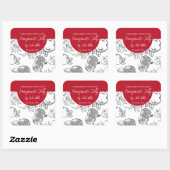 Zwart-wit Zelfgemaakt Granaatappel Jelly Label (Vel)