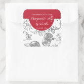 Zwart-wit Zelfgemaakt Granaatappel Jelly Label (Tas)