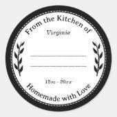 Zwart & Wit Zelfgemaakt met Love Label Sticker (Voorkant)