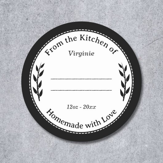 Zwart & Wit Zelfgemaakt met Love Label Sticker