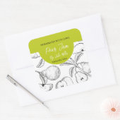 Zwart-wit Zelfgemaakt Pear Jam Label (Envelop)