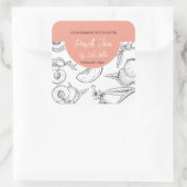 Zwart-wit Zelfgemaakt Perzik Jam Label (Tas)