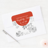 Zwart-wit Zelfgemaakt Raspberry Jam Label (Envelop)