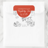 Zwart-wit Zelfgemaakt Raspberry Jam Label (Tas)