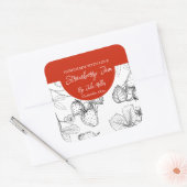 Zwart-wit Zelfgemaakt Strawberry Jam Label (Envelop)