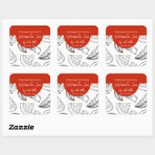 Zwart-wit Zelfgemaakt Watermeloen Jam Label (Vel)