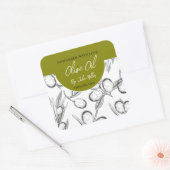 Zwart-wit Zelfgemaakte Olijfolie Label (Envelop)