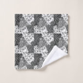 Zwart-wit Zen handdoekset Bad Handdoek (Wasdoekje)