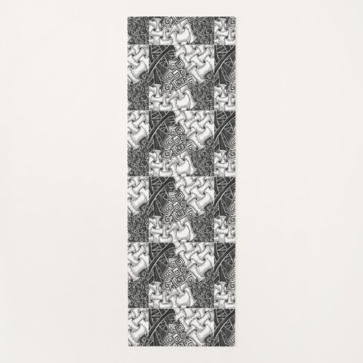 Zwart & Wit Zen Yoga Mat (Voorkant)