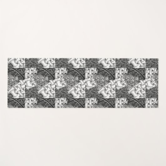 Zwart & Wit Zen Yoga Mat (Voorkant (horizontaal))