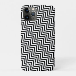 Zwart-wit Zig Zag 1 Speck Hoesje